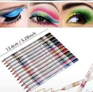 NWOT 12pcs/set Colorful Eyeliner Pen Set - Waterproof, Luminous, and Long-Lastin